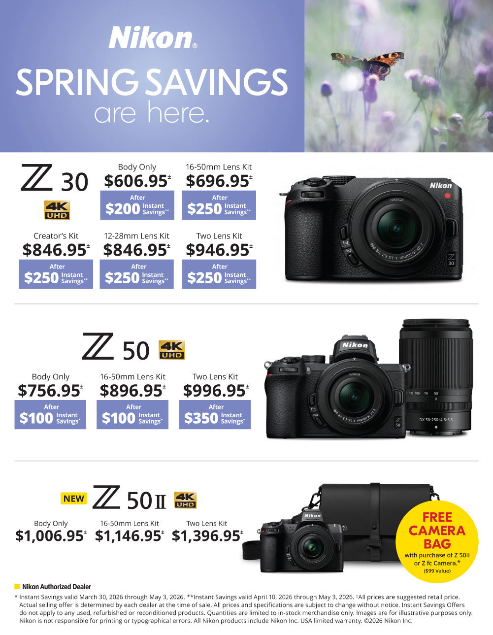 Nikon Z50 / Z50II Spring Savings