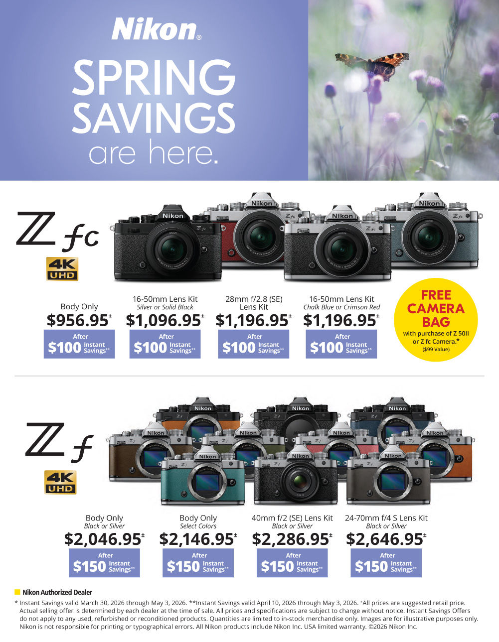 NIKON Zfc /Zf Spring Savings at K&R
