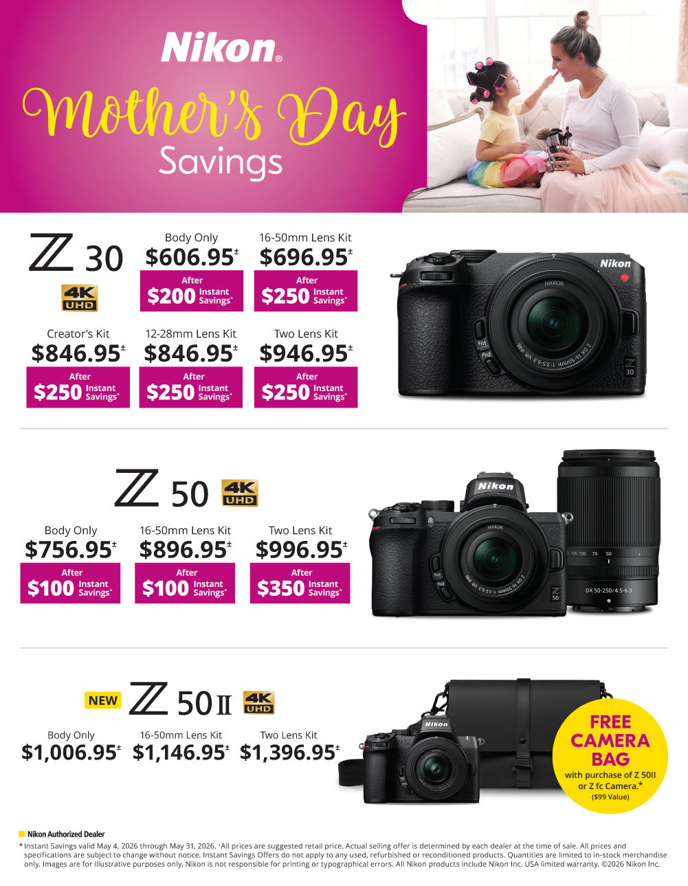 Nikon Z50 / Z50II Spring Savings