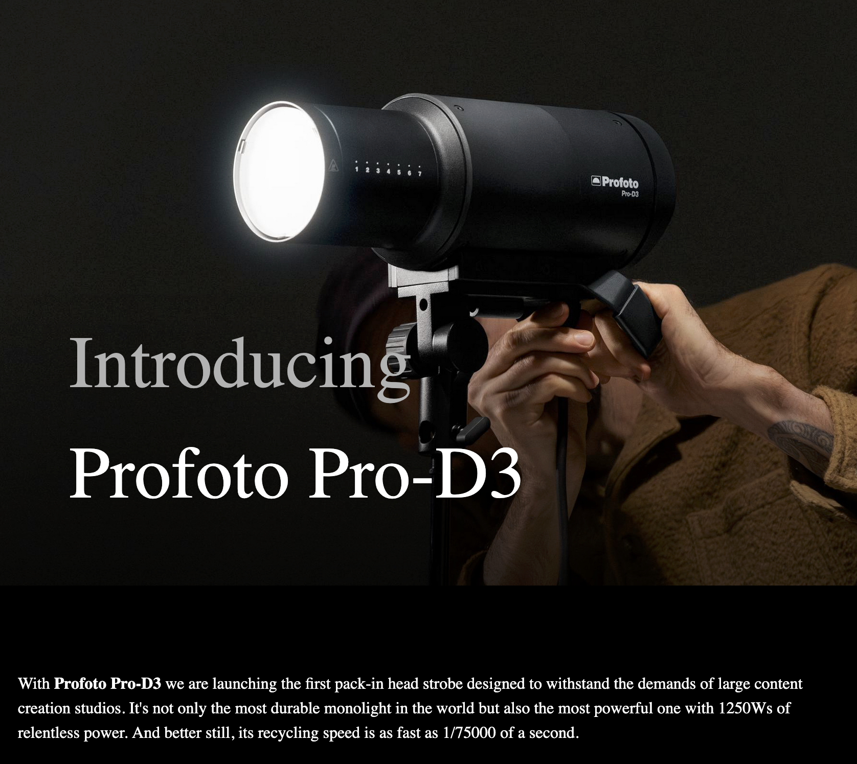 Profoto Introducing Pro-D3 1250ws