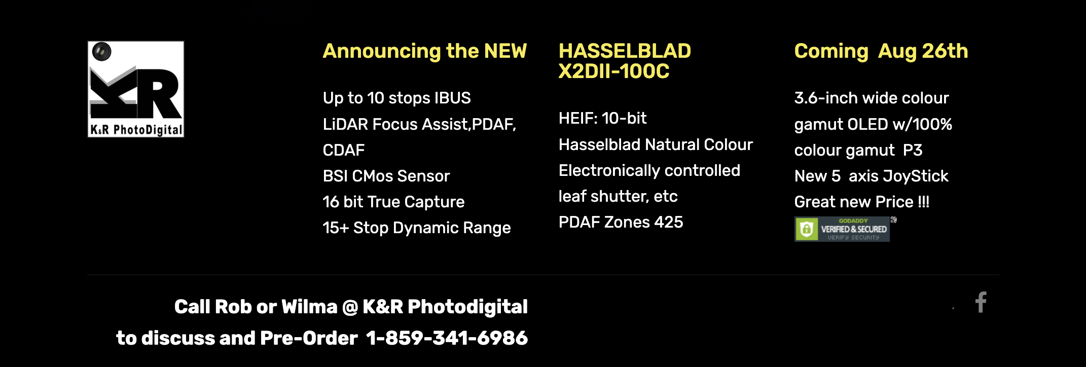 Announcing the NEW X2DII-100c Hasselblad  Amazing X2D II 100c Camera,  Hasselblad XCD 55mm lens 