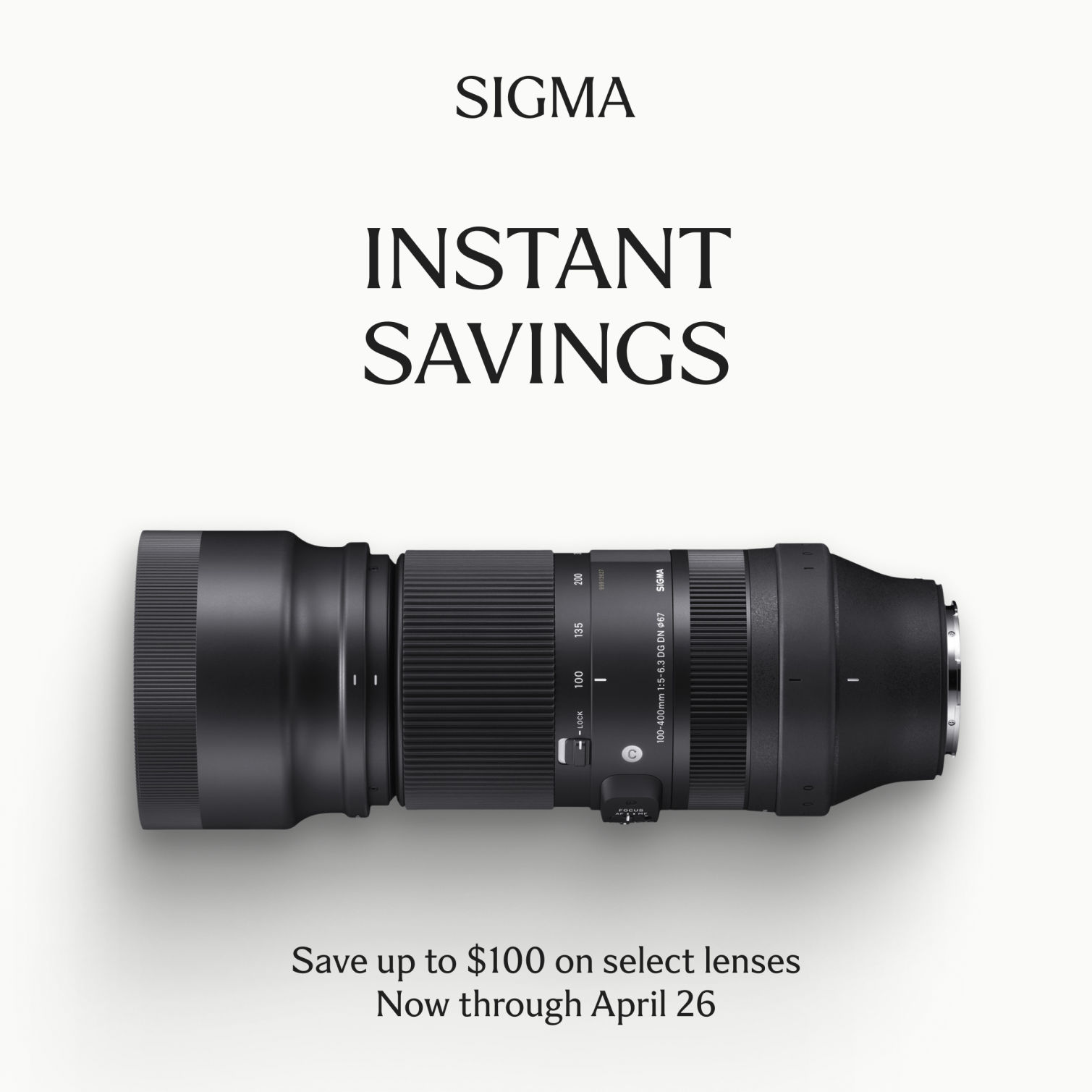 Sigma lens New Spring Savings